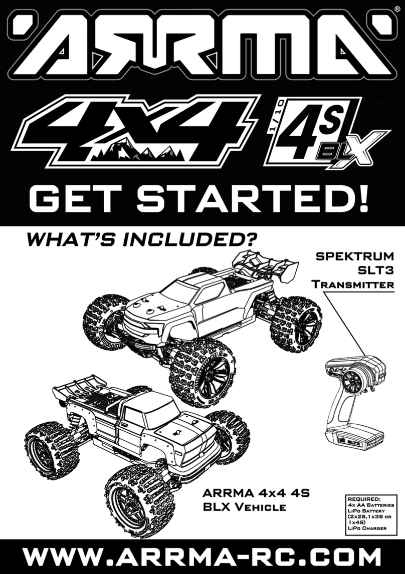 Arrma Truggy Outcast 4S V2 4x4 BLX RTR Specification sheet