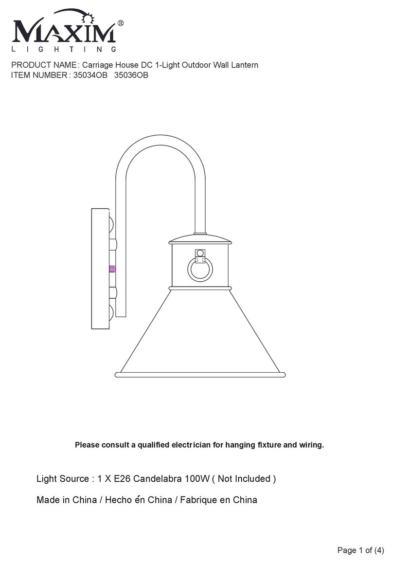 Maxim Lighting Carriage manual
