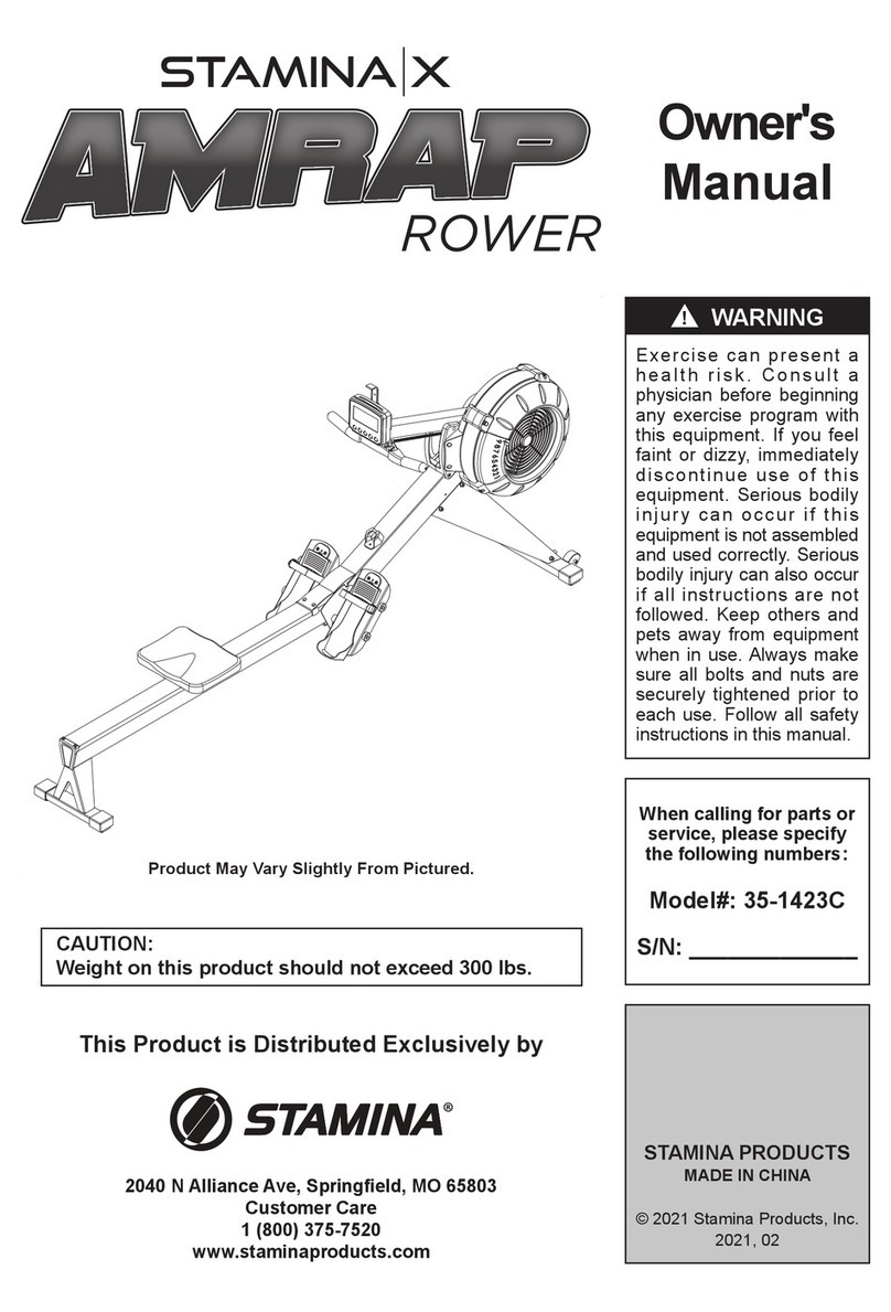 Stamina X AMRAP ROWER owner's manual