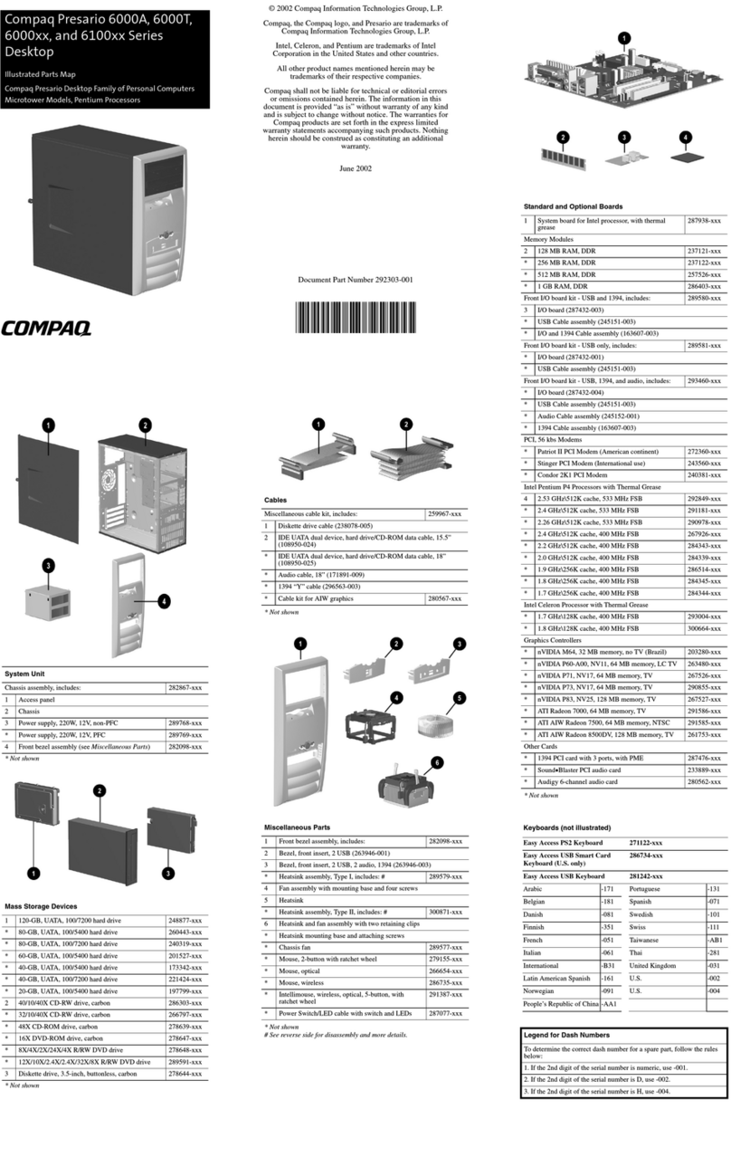 Compaq Presario 6000 Series User manual