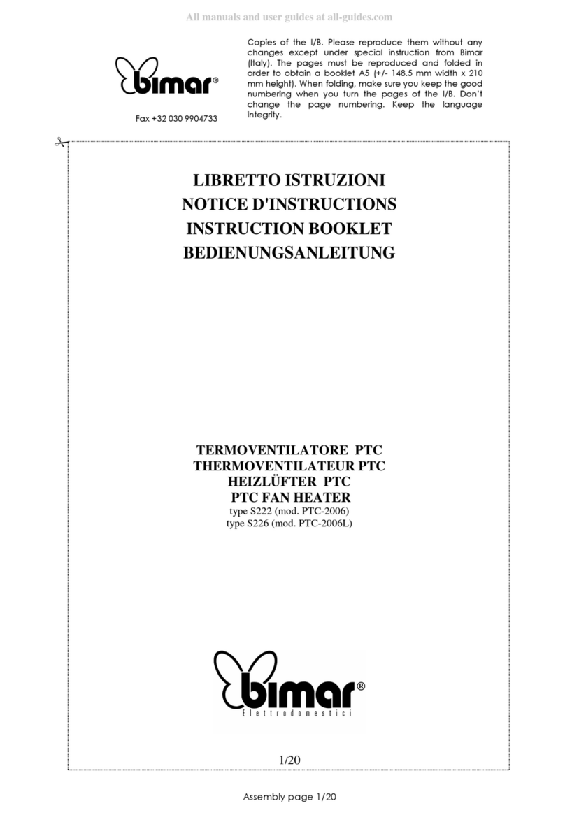 Bimar S222 Instruction booklet