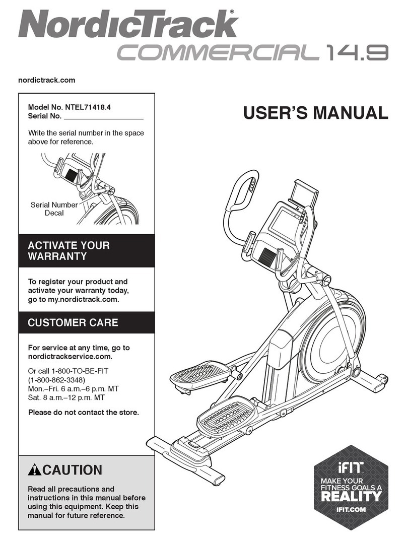 ICON NordicTrack COMMERCIAL 14.9 User manual