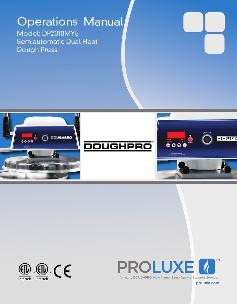 Doughpro Proluxe DP2010MYE User manual Doughpro Proluxe DP2010MYE User manual
