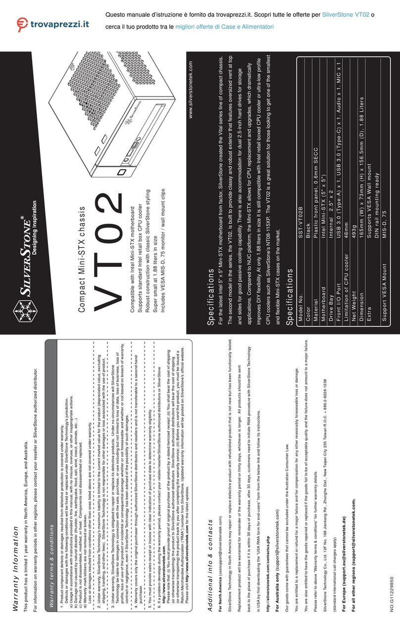 SilverStone VT02 User manual