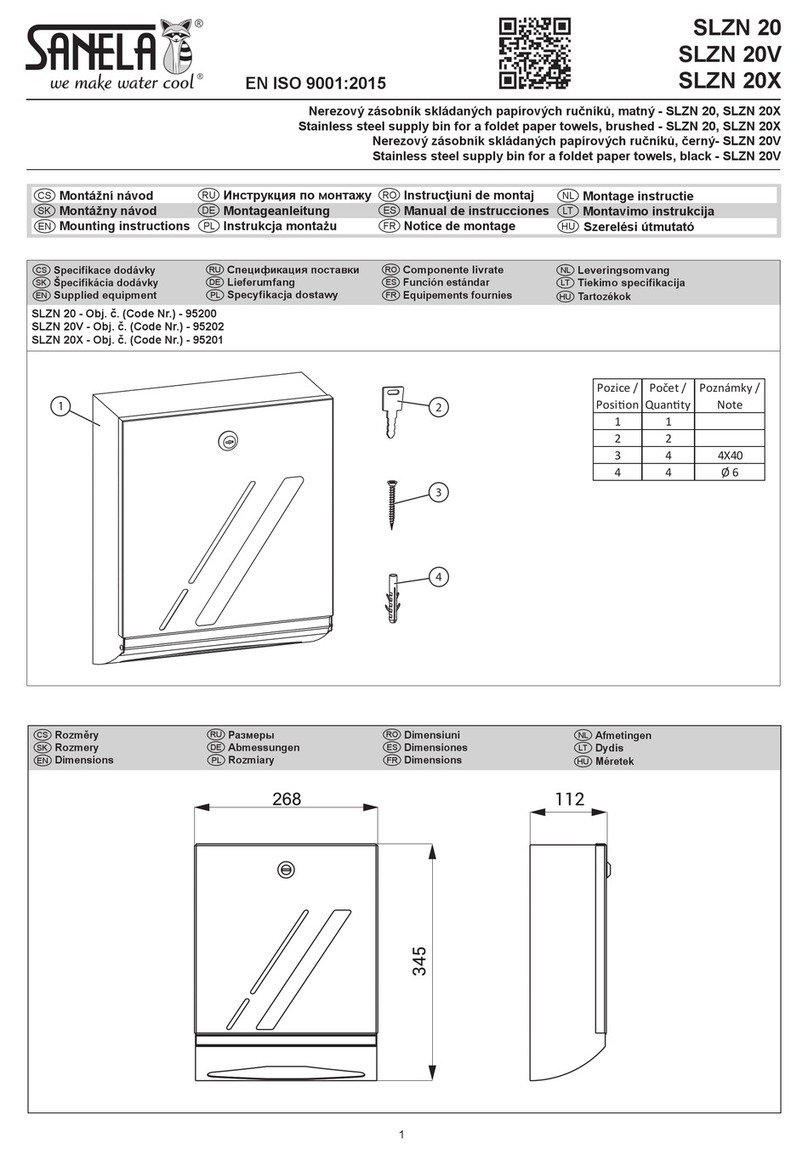Sanela SLZN 20V Mounting instructions Sanela SLZN 20V Mounting instructions