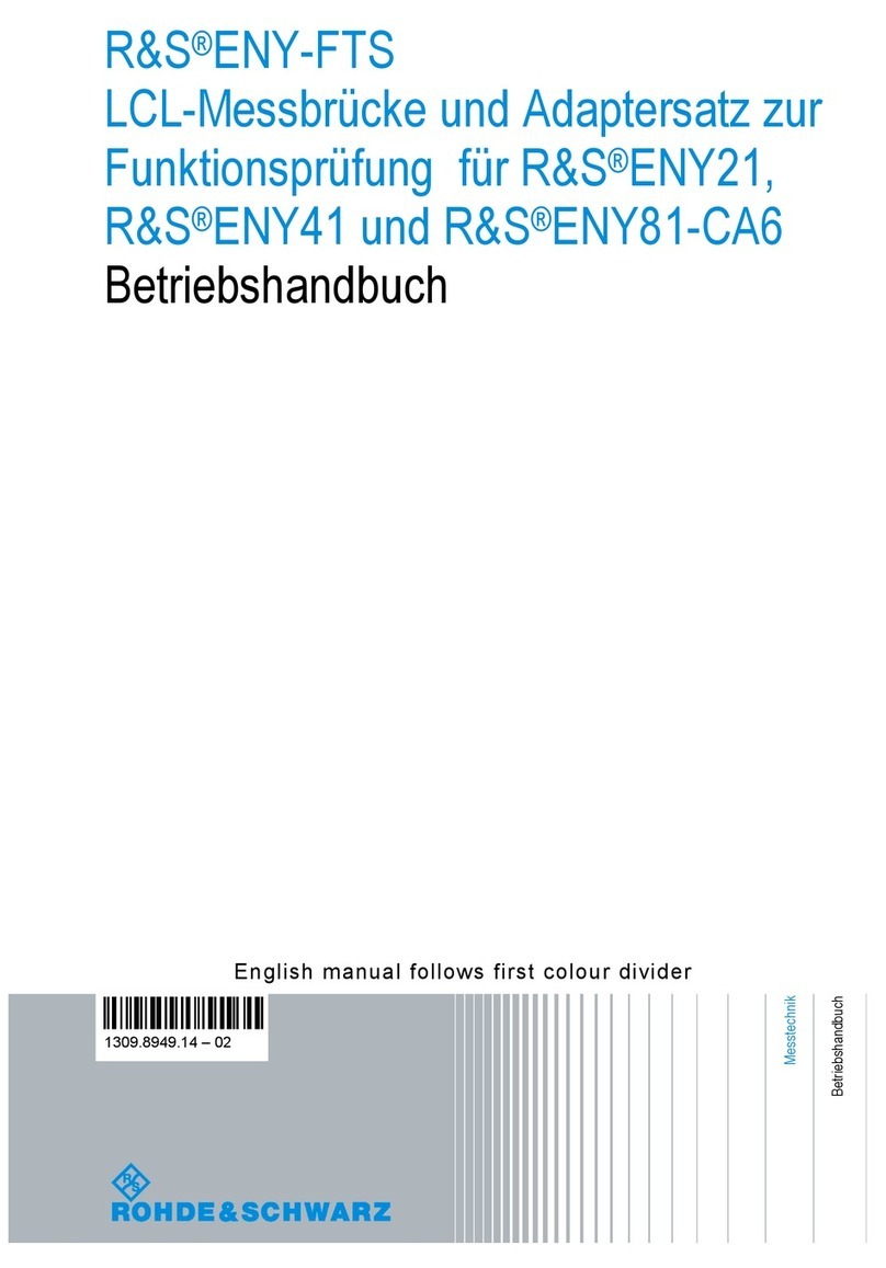 R&S ENY21 operating manual