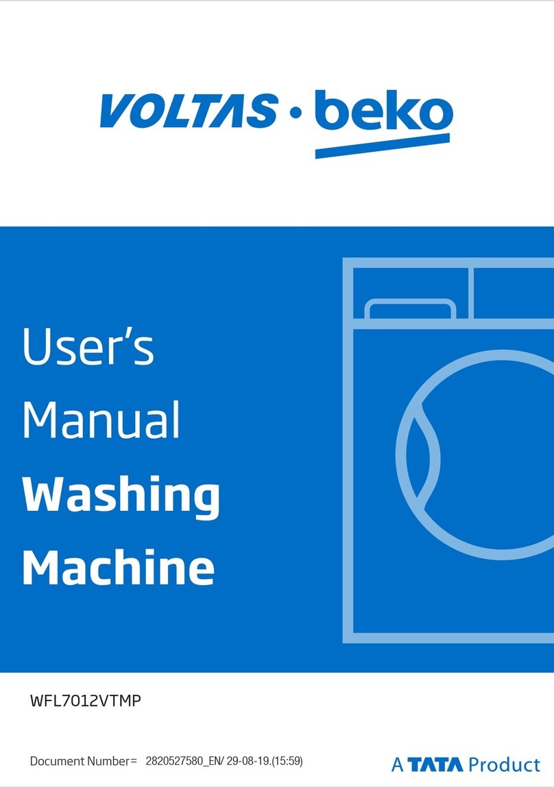 TATA Motors VOLTAS beko WFL7012VTMP user manual