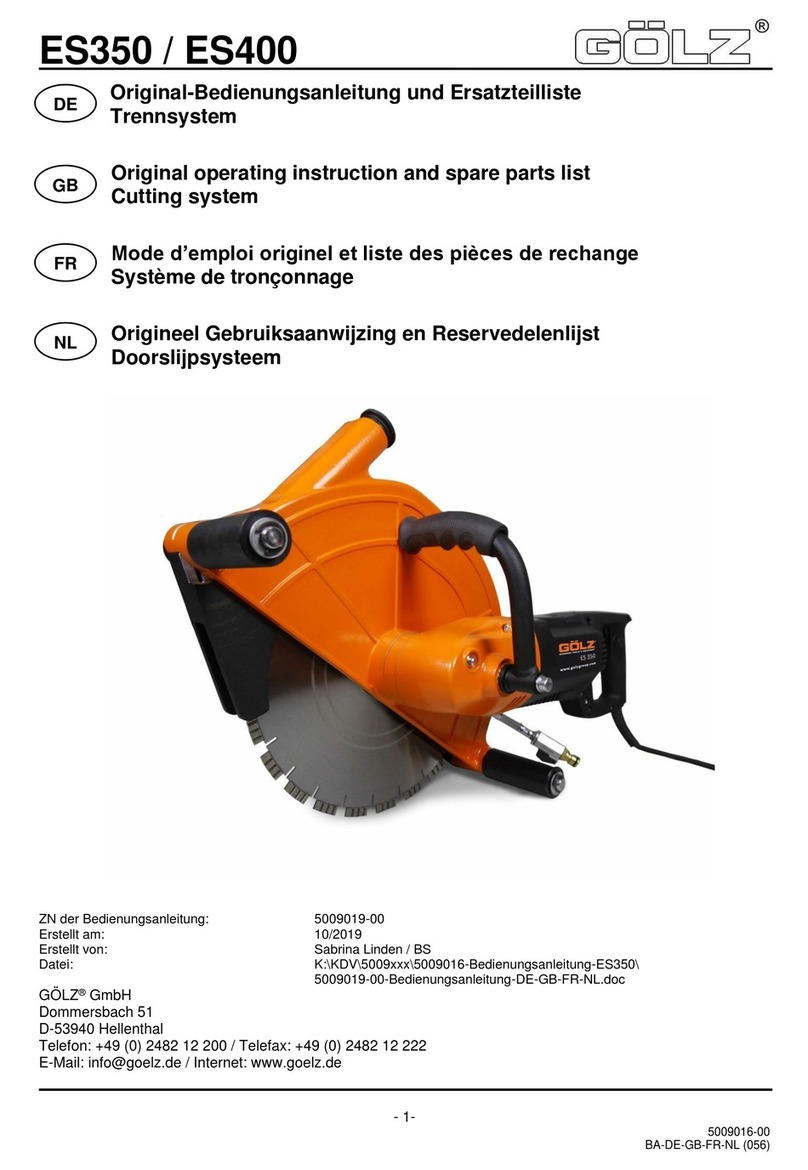 GÖLZ ES350 Original operating instructions and spare parts list