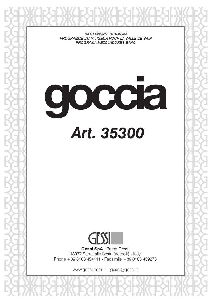 Gessi goccia 35300 User manual Gessi goccia 35300 User manual