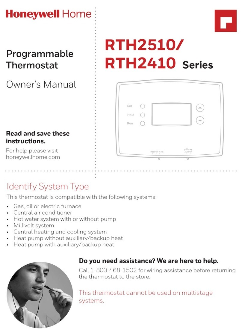 Honeywell Home RTH2410B1019 owner's manual