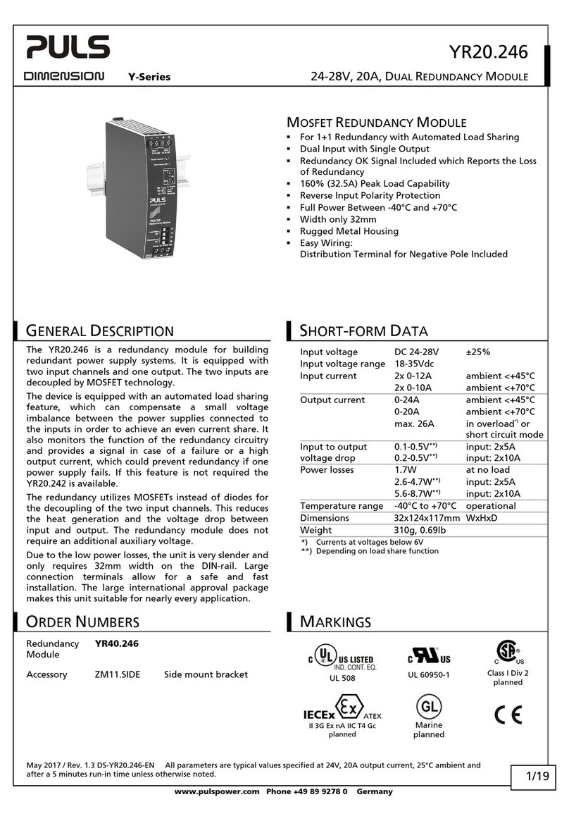 Puls DIMENSION YR40.246 User manual
