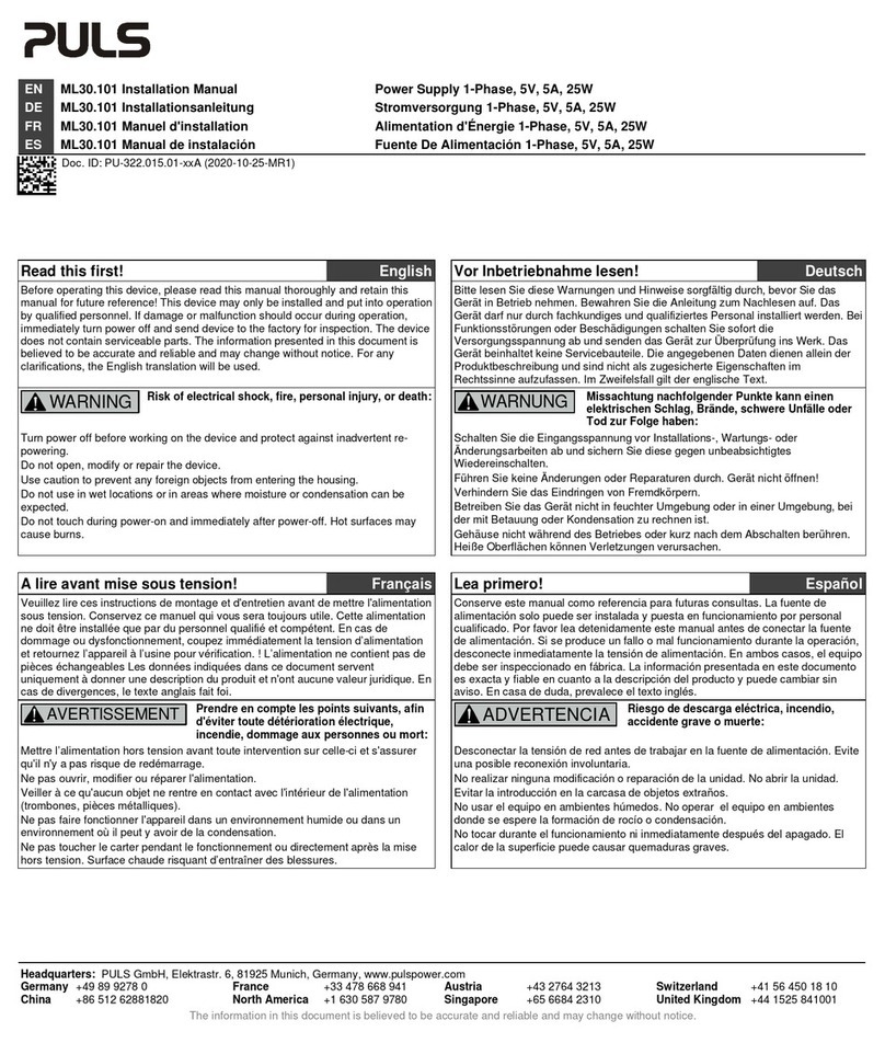 Puls ML30.101 User manual