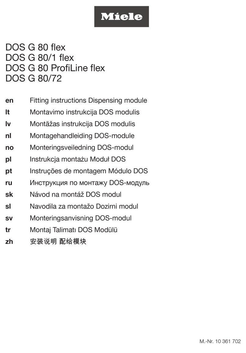 Miele professional DOS G 80/1 flex Fitting instructions