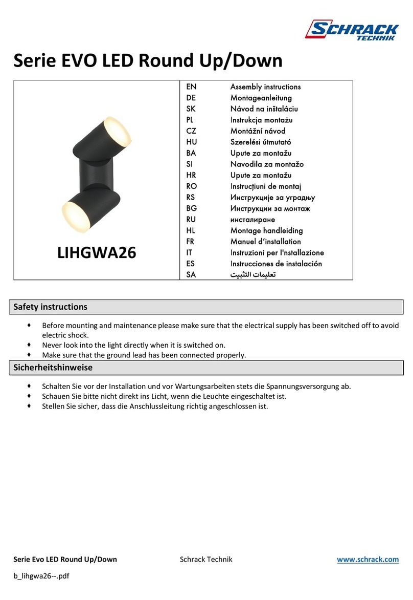 Schrack Technik EVO LED Round Up/Down Series User manual Schrack Technik EVO LED Round Up/Down Series User manual