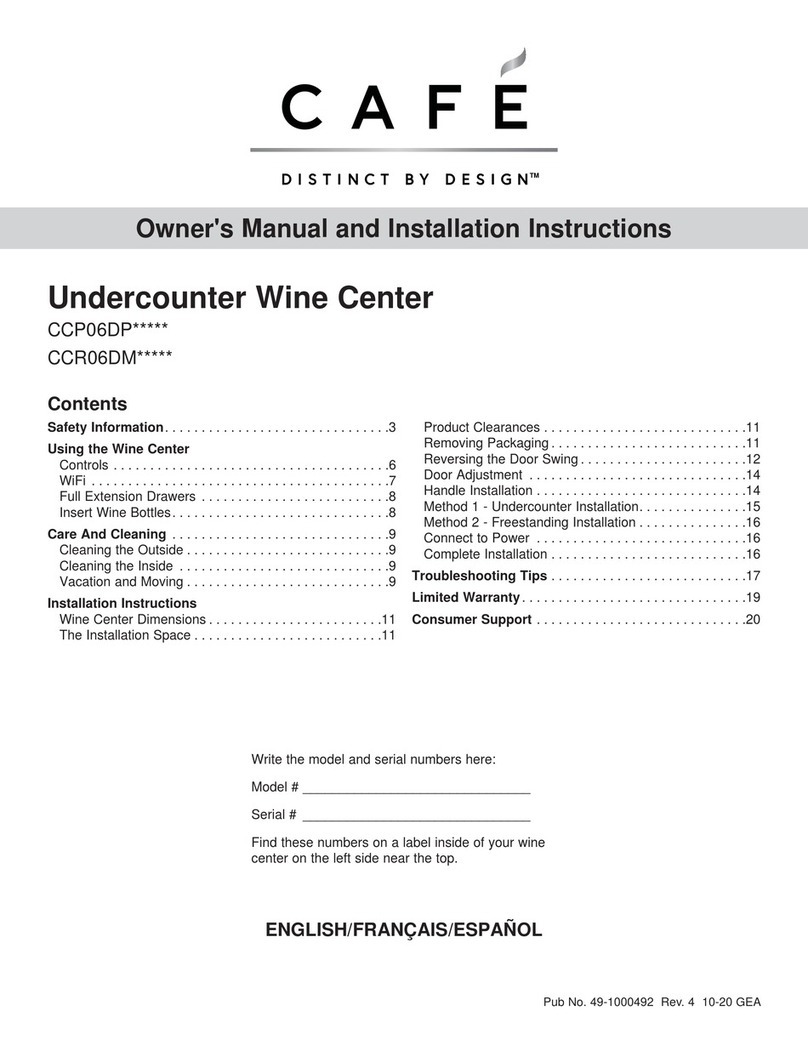 Cafe CCR06DM Series Operating instructions