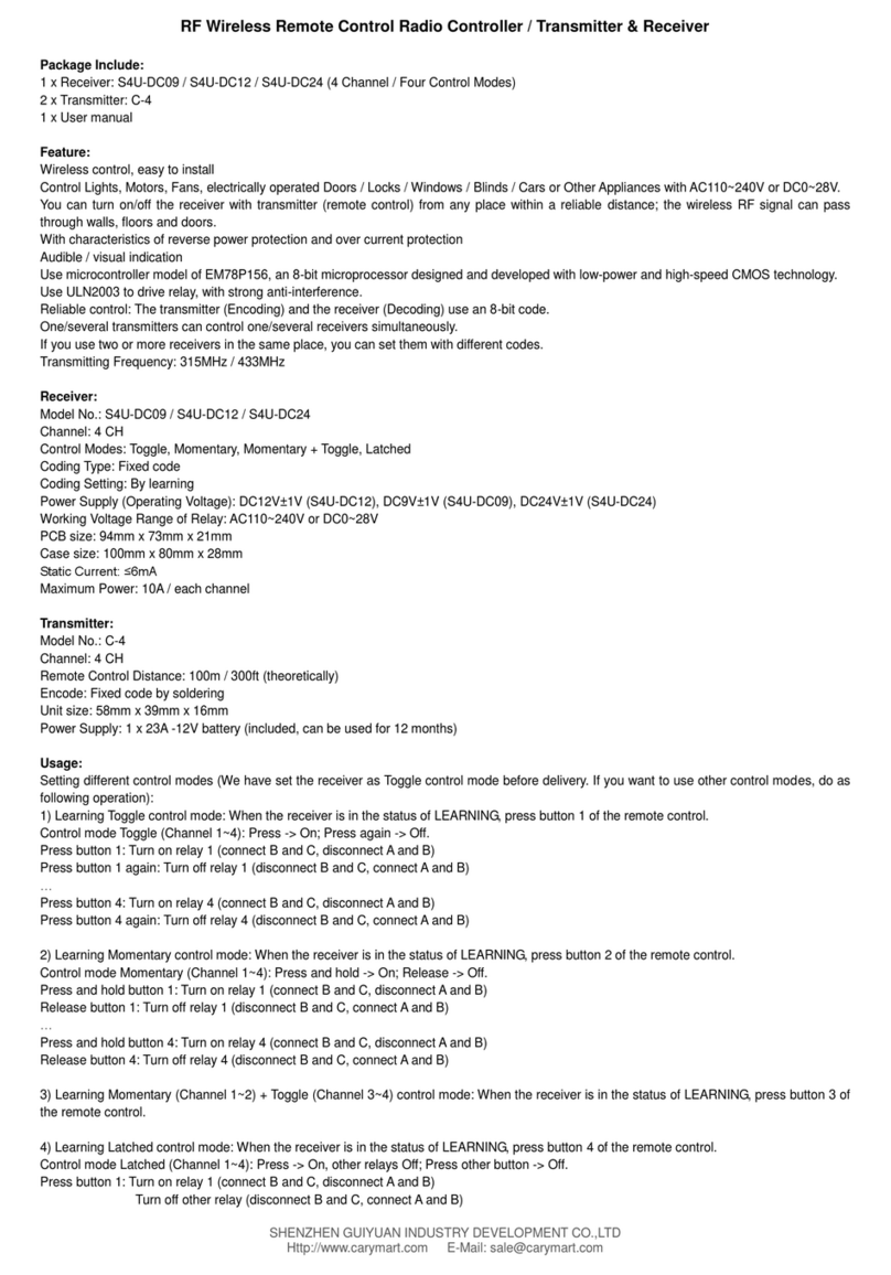 CaryMart S4U-DC09 manual