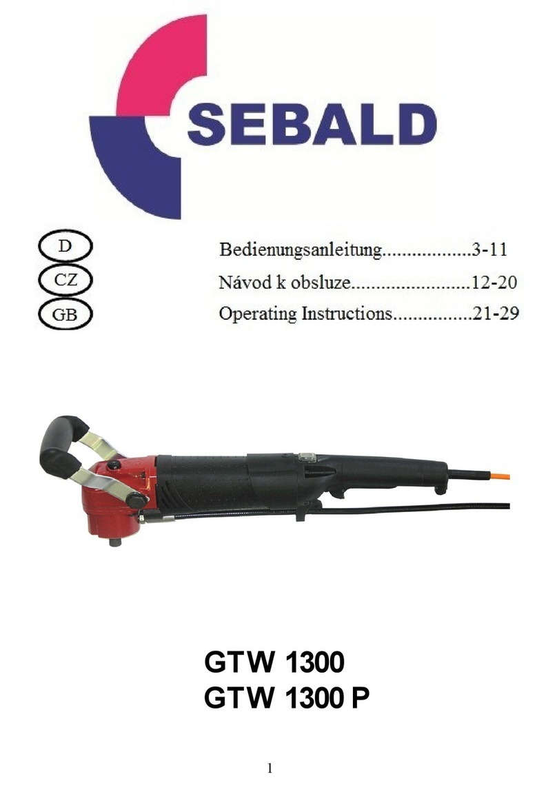 SEBALD GTW 1300 P operating instructions