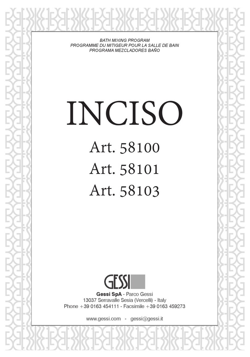 Gessi INCISO 58100 manual