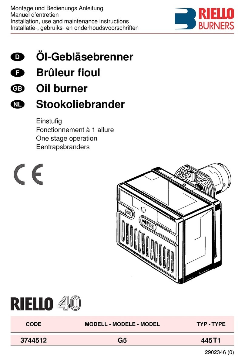 Riello Burners G5 Installation, use and maintenance instructions Riello Burners G5 Installation, use and maintenance instructions