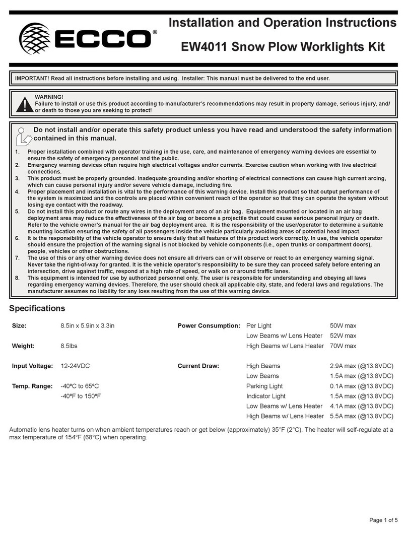 Ecco EW4011 Installation & operation instructions