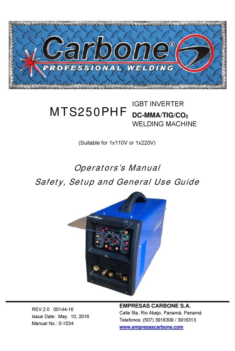 CARBONE MTS250PHF Operator's manual
