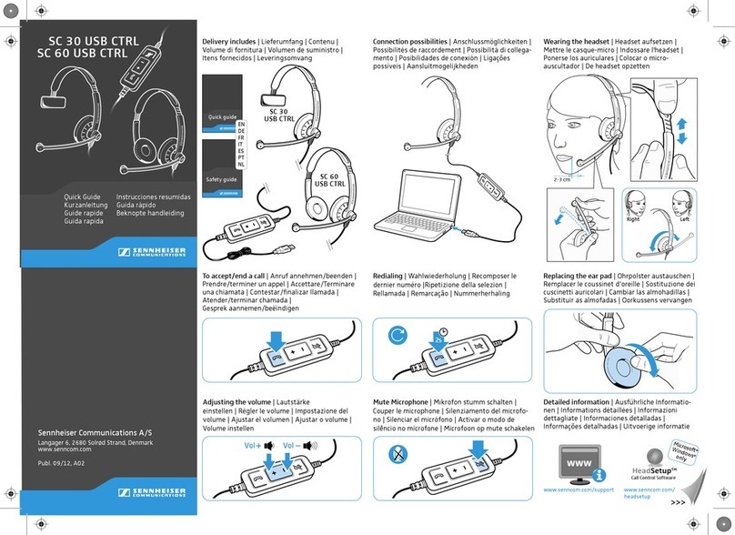 Sennheiser SC 30 USB CTRL User manual