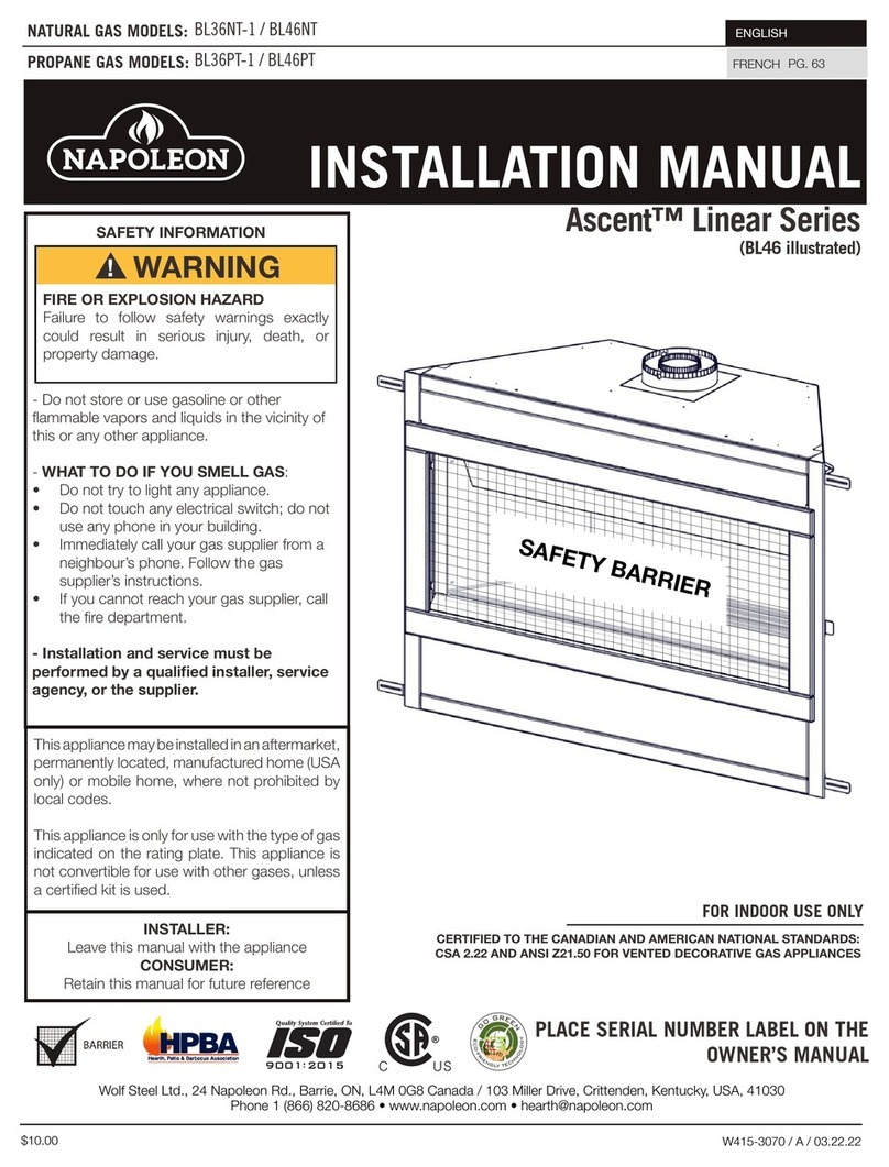 Napoleon Ascent BL36NT-1 installation manual