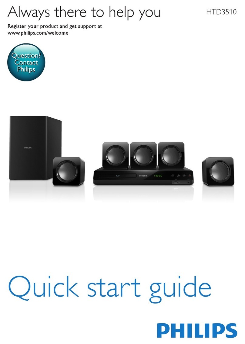 Philips HTD3510 quick start guide