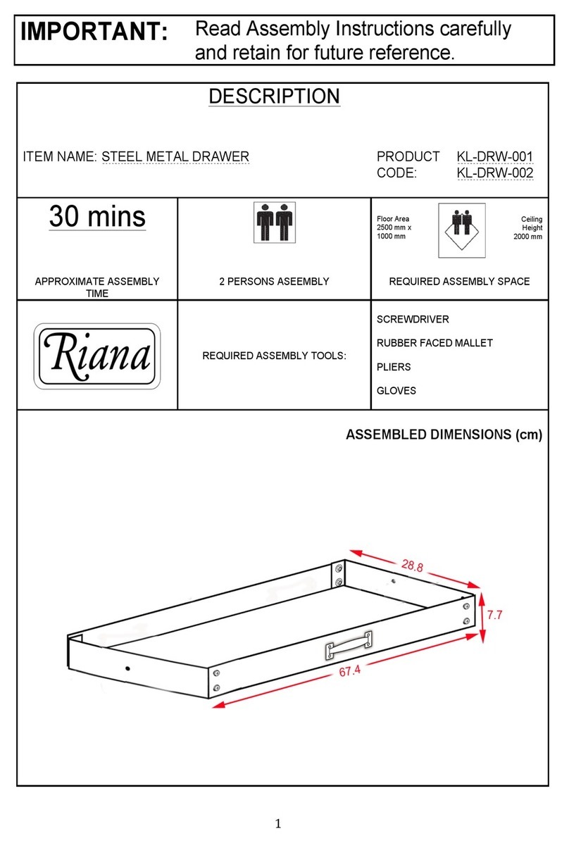 Riana KL-DRW-001 Assembly instructions Riana KL-DRW-001 Assembly instructions
