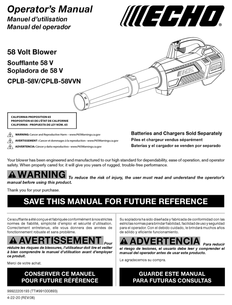 Echo CPLB-58VVN User manual
