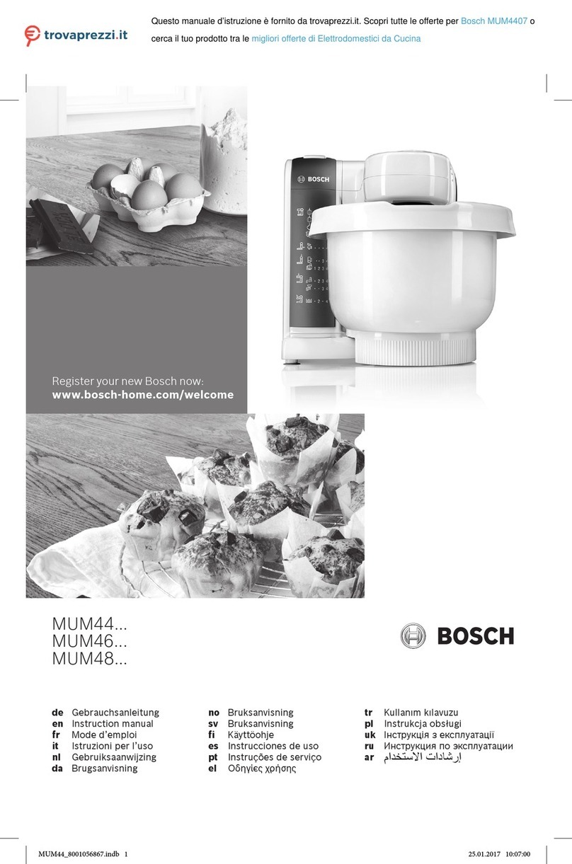 Bosch MUM4407 instruction manual