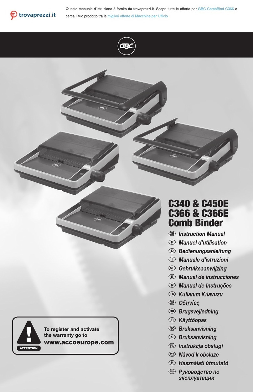 GBC C366 instruction manual