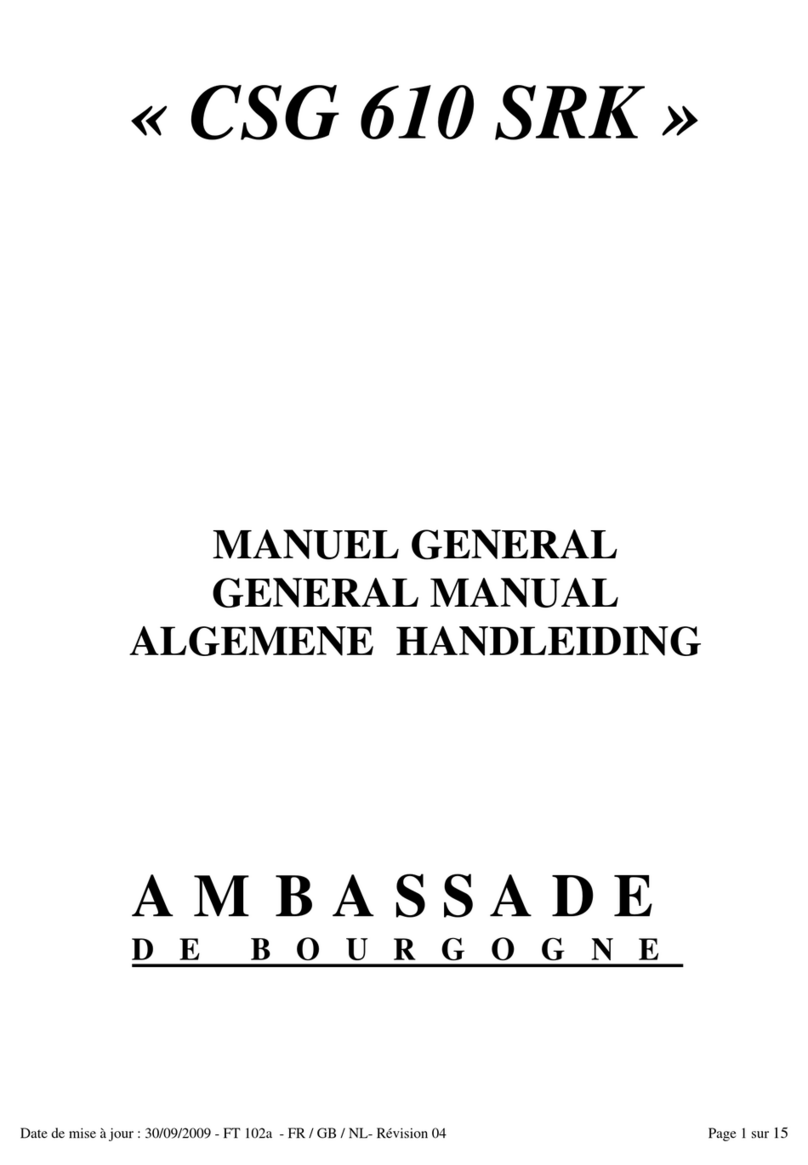 Ambassade de Bourgogne CSG 610 SRK manual