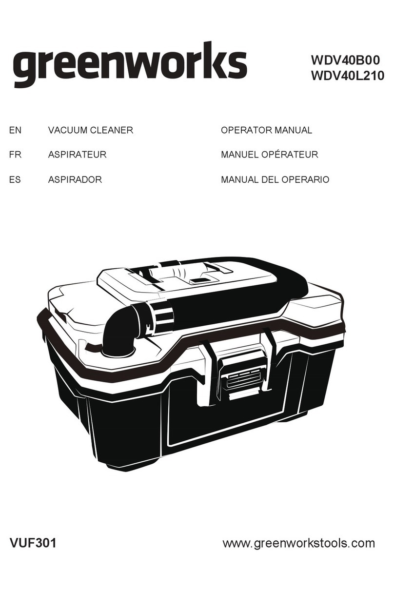 GreenWorks WDV40B00 Operator's manual