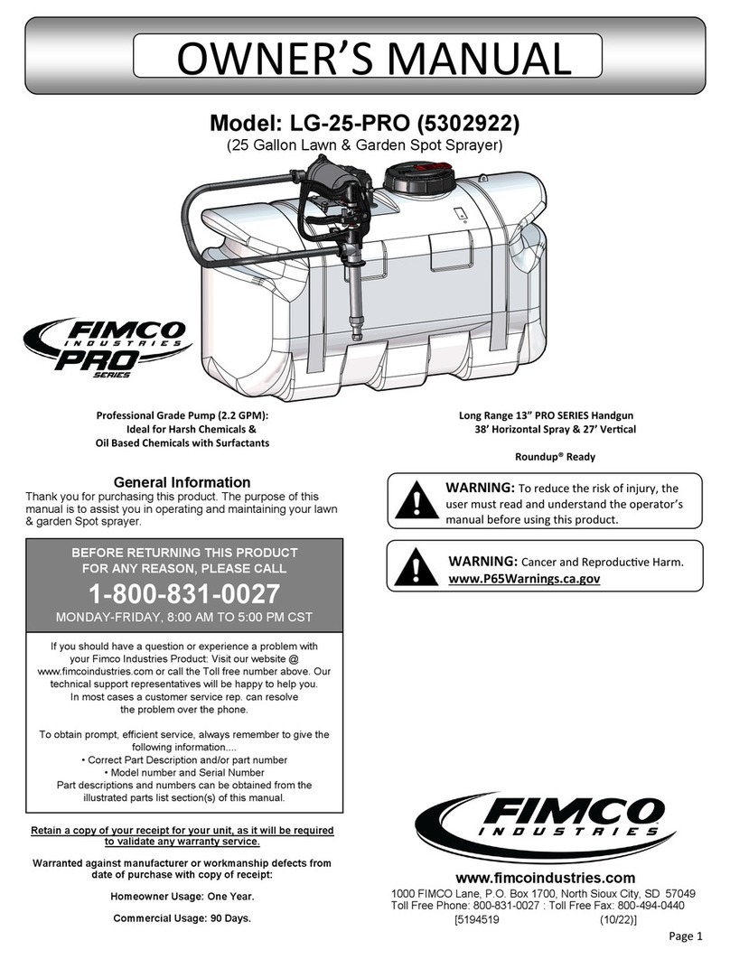 Fimco PRO Series owner's manual