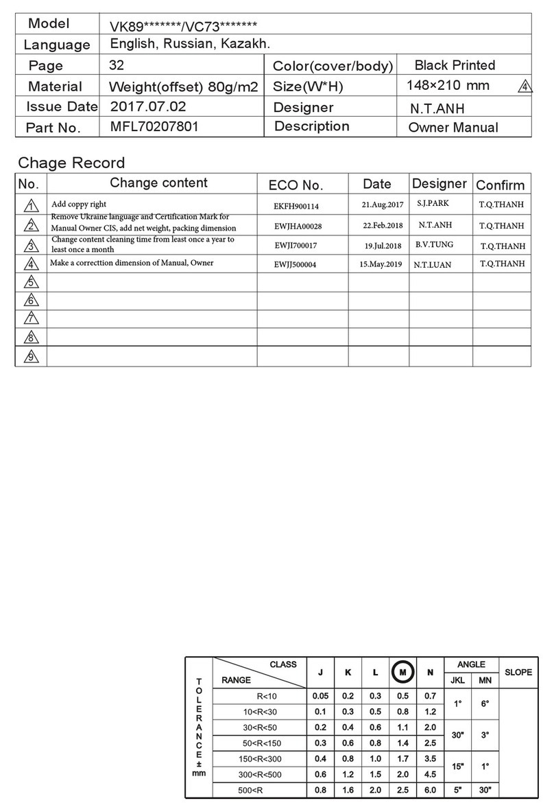 LG VC73189NHTB owner's manual