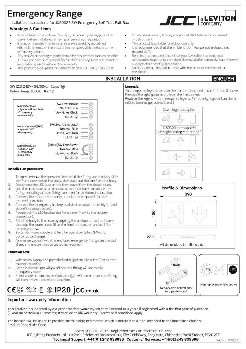 Leviton JCC JC50322 quick start guide