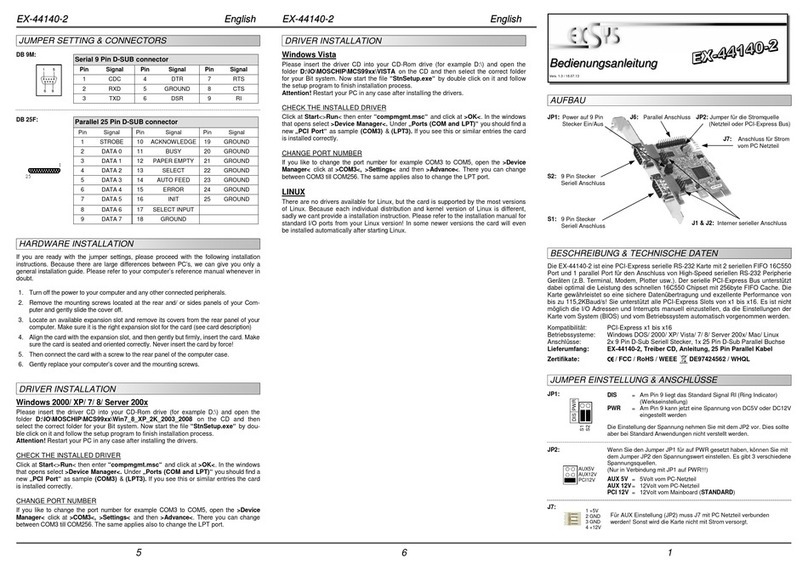 Exsys EX-44140-2 User manual