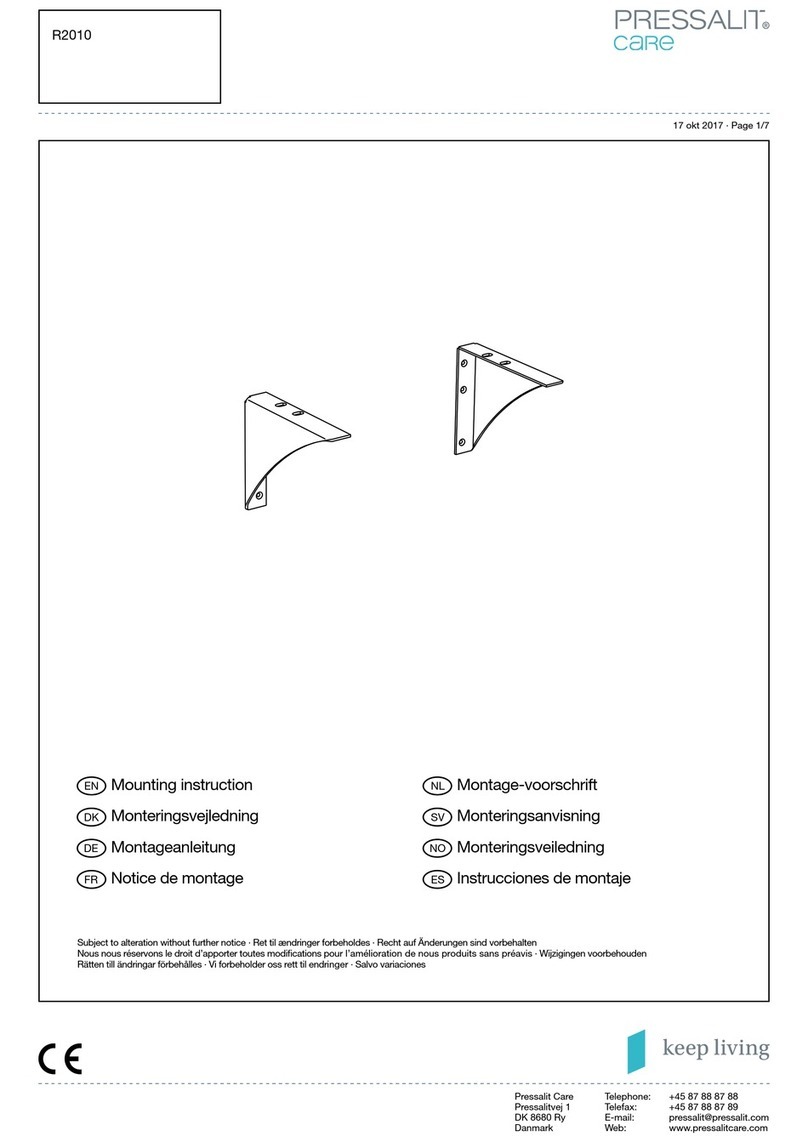 Pressalit Care MATRIX R2010 Mounting instruction
