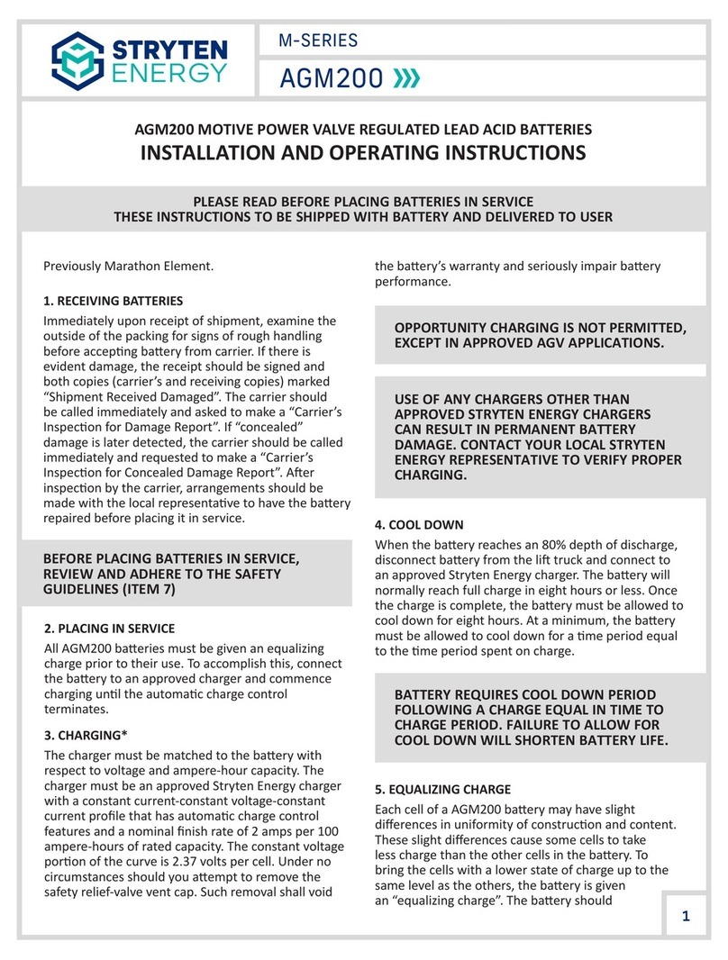 Stryten Energy M Series User manual