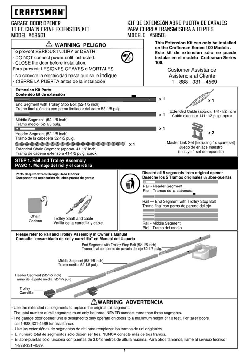 Craftsman 958501 quick start guide