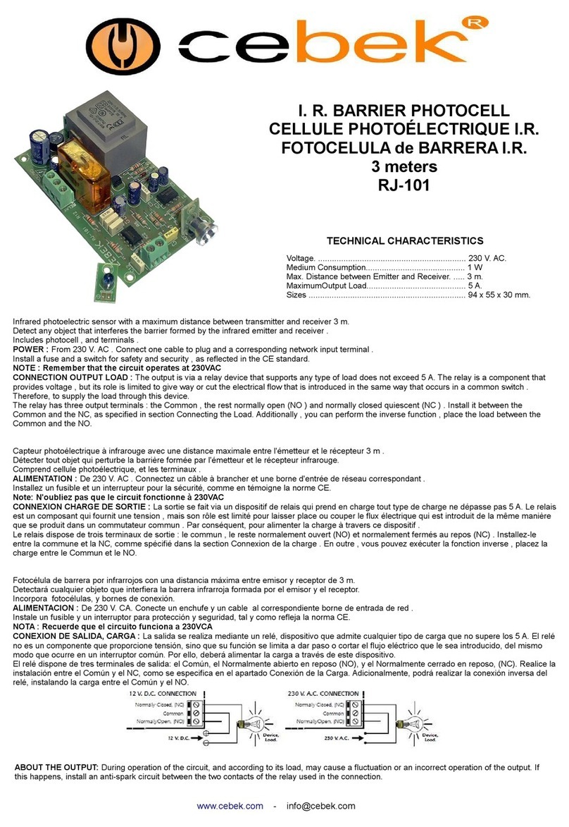 CEBEK RJ-101 quick start guide