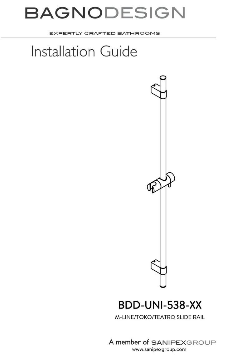 Sanipex BAGNODESIGN BDD-UNI-538 Series installation guide