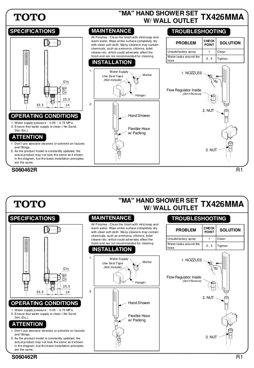 Toto MA TX426MMA User manual