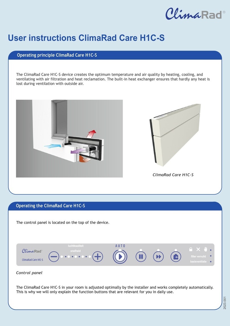 ClimaRad Care H1C-S User manual ClimaRad Care H1C-S User manual