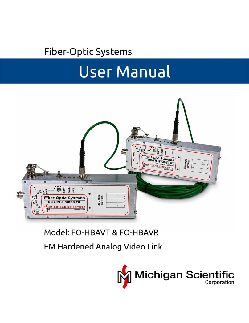 Michigan Scientigic FO-HBAVT user manual