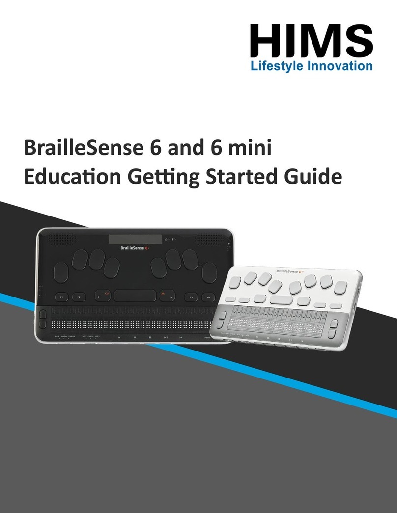 HIMS BrailleSense 6 Getting started guide HIMS BrailleSense 6 Getting started guide