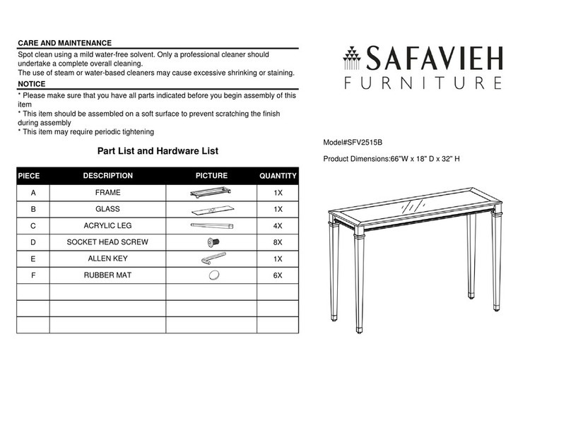 Safavieh Furniture SFV2515B manual