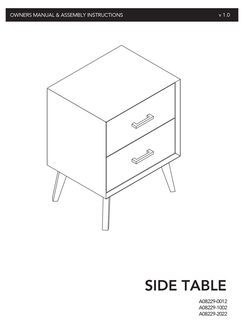 Classic Brands SIDE TABLE A08229-0012 Owner's manual & assembly instructions Classic Brands SIDE TABLE A08229-0012 Owner's manual & assembly instructions