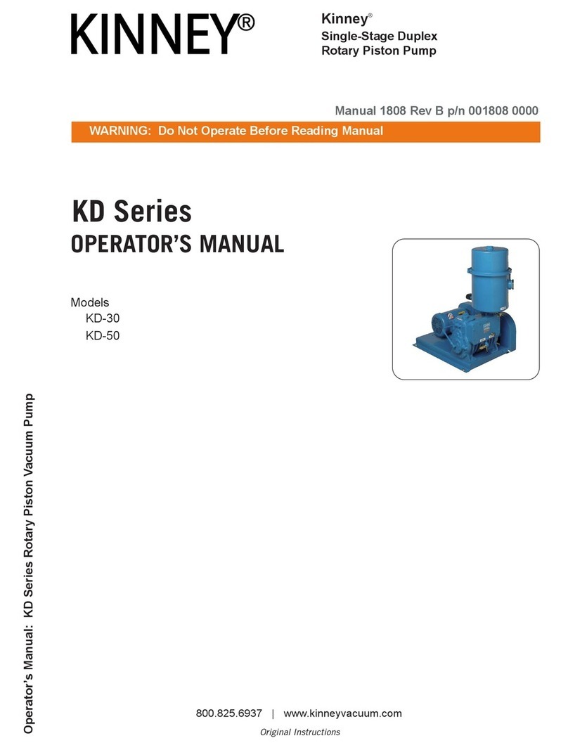 KINNEY KD Series Operator's manual